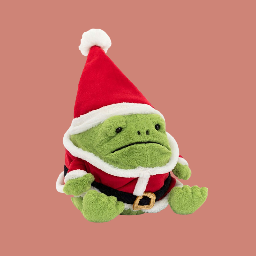 Jellycat SANTA RICKY RAIN FROG Soft Plush Toy - NWT CUTE Stuffed Christmas  Xmas!