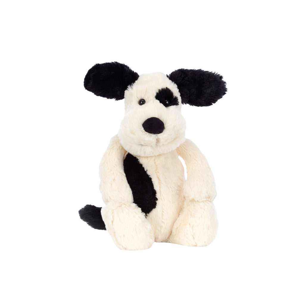 Jellycat - Bashful Black & Cream Puppy - Medium– harley lilac