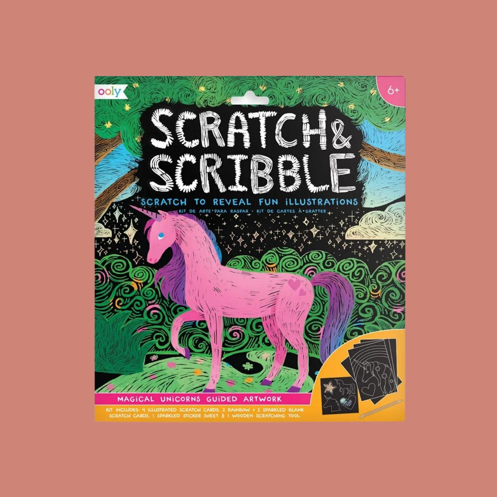 OOLY Colorful Safari Scratch & Scribble Art Kit