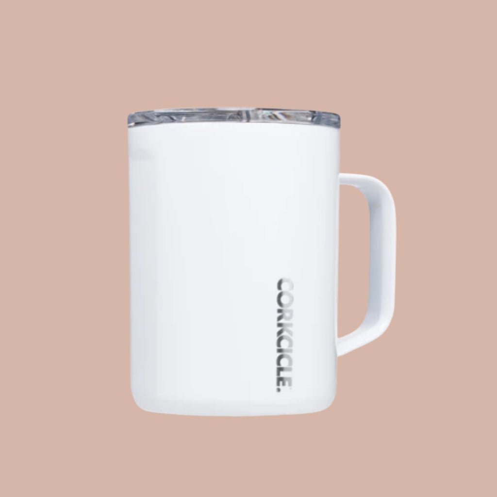 Corkcicle - Gloss White 16 oz Coffee Mug – harley lilac