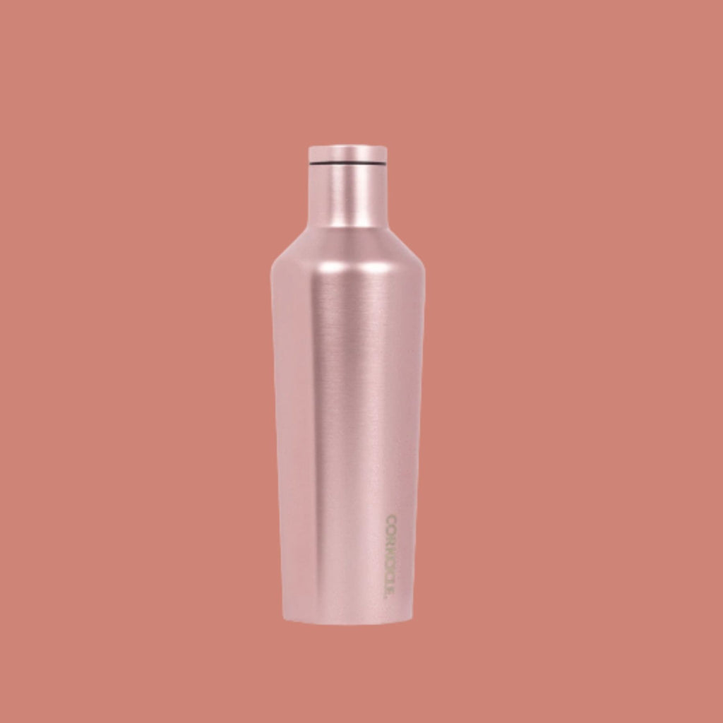 16 oz Corkcicle Canteen Water Bottle Triple Insulated Stainless Steel Rose  Gold