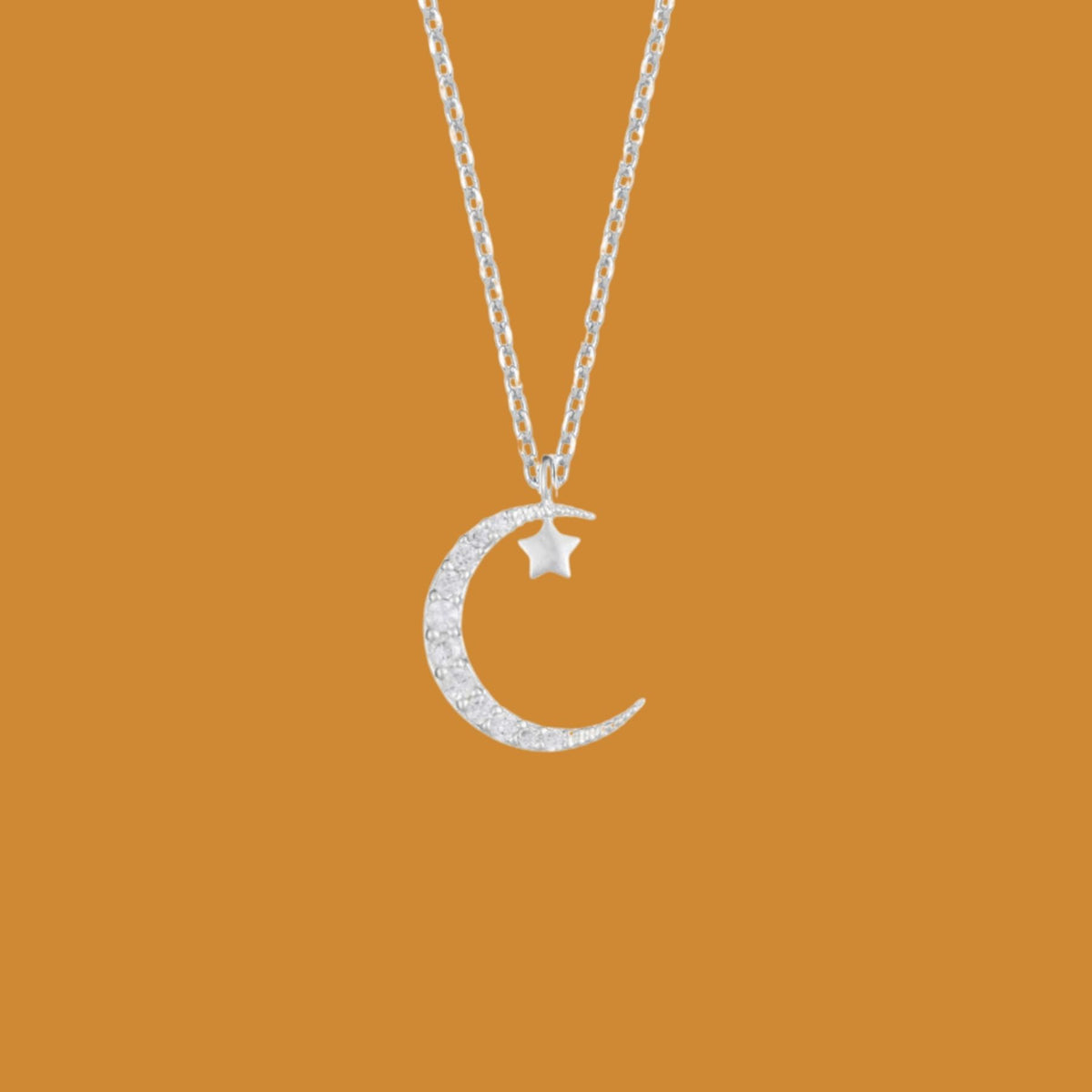 14K Gold Diamond Moon and Star Necklace – Laguna Supply