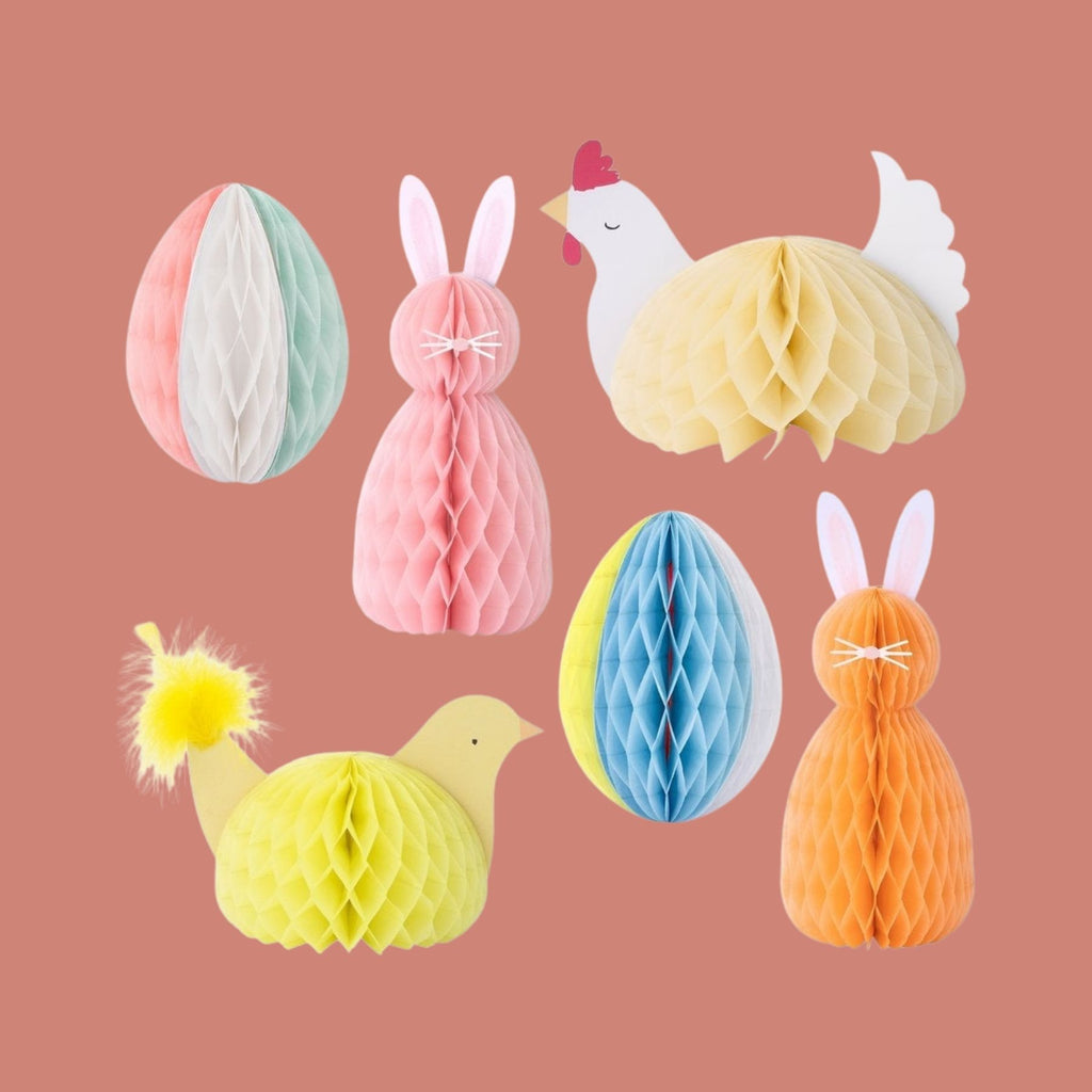 Easter Bunny Honeycomb Decorations