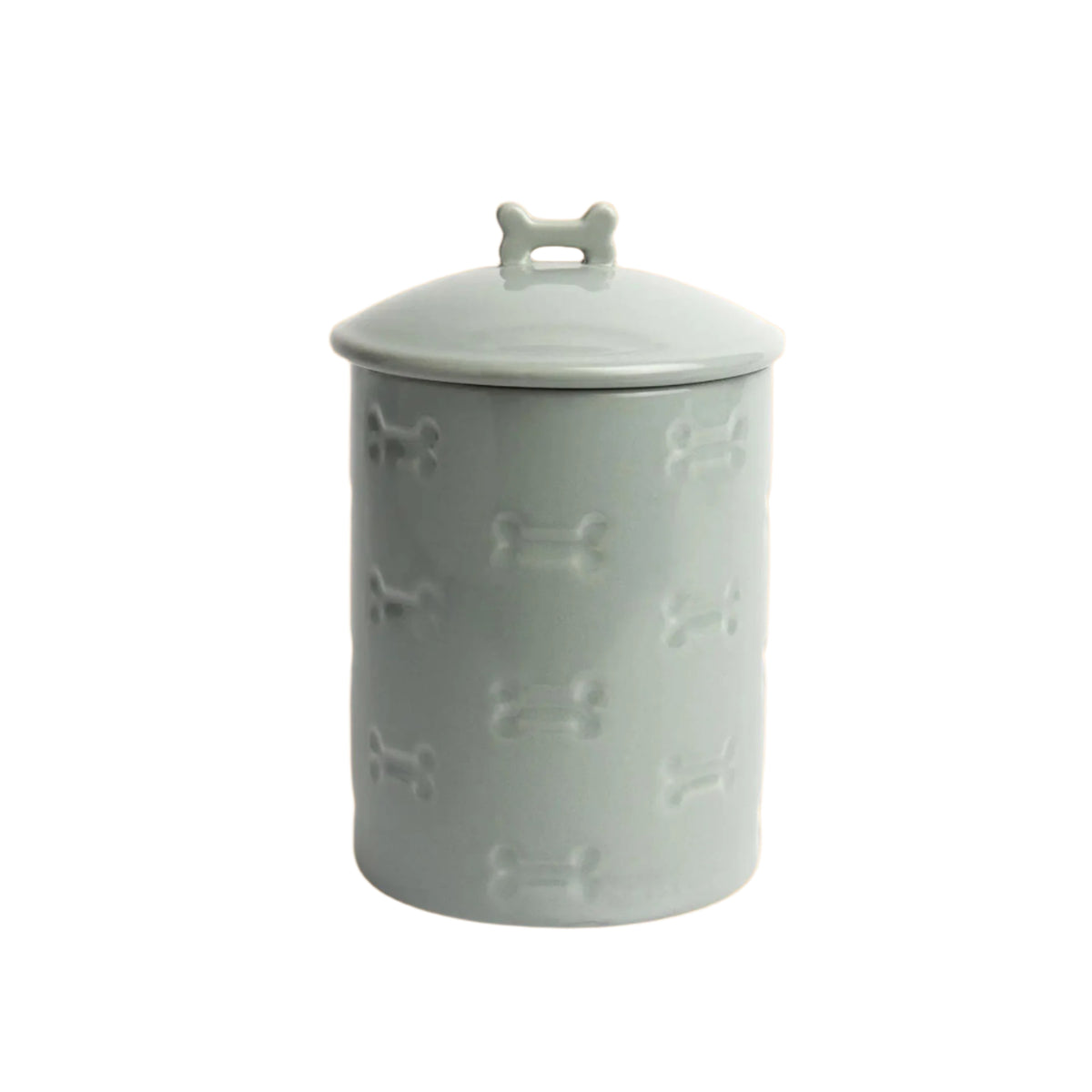 Grey dog treat jar sale